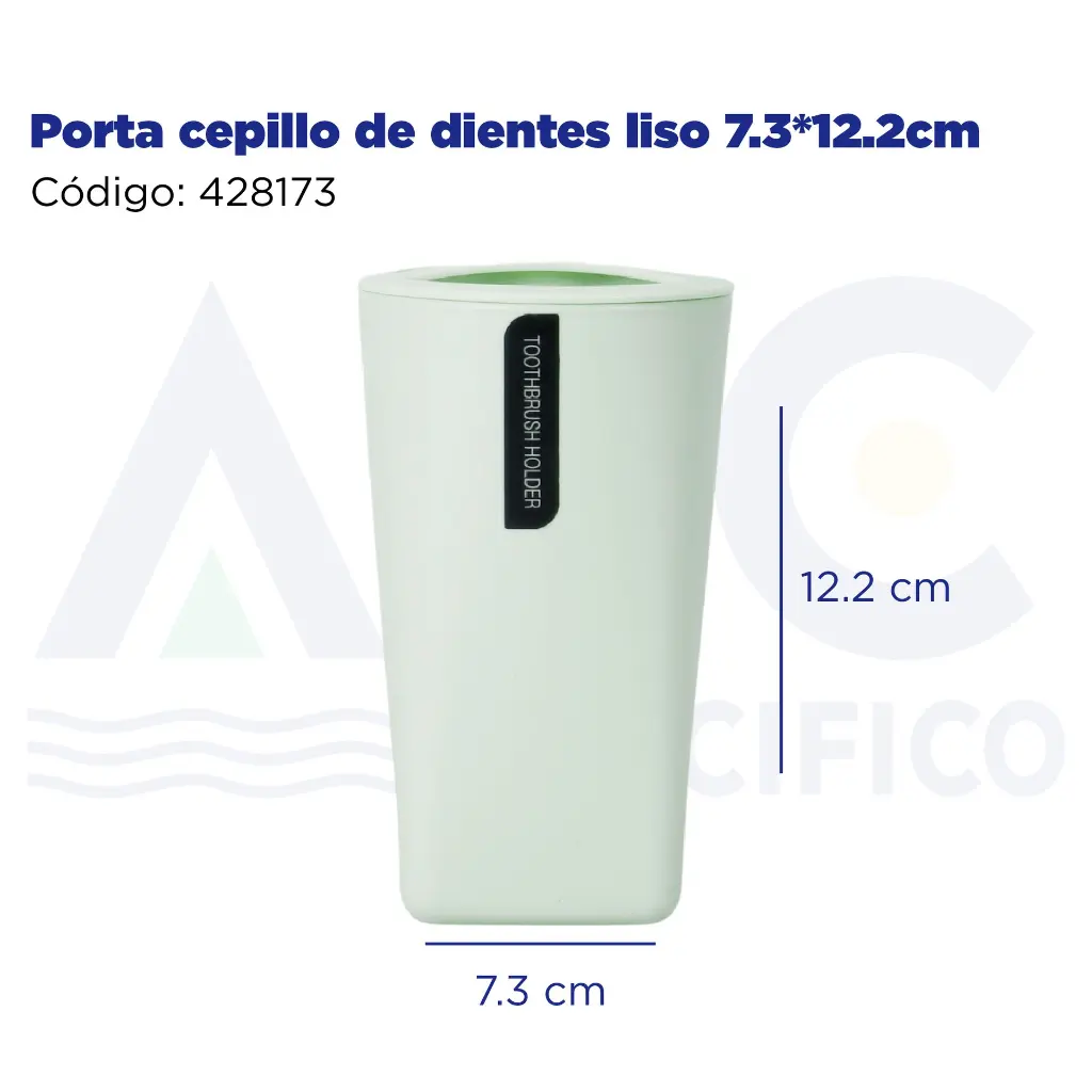 Porta cepillo de dientes liso 7.3*12.2cm