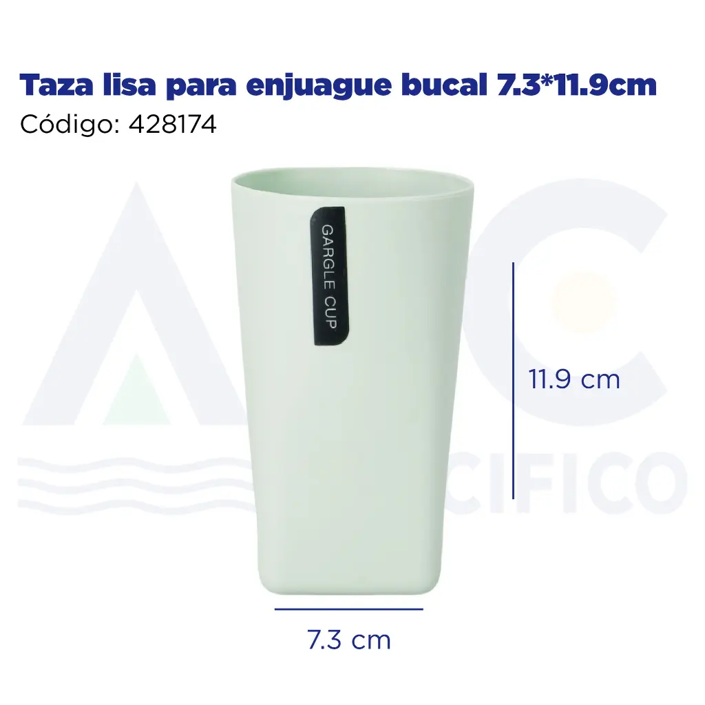 Taza lisa para enjuague bucal 7.3*11.9cm