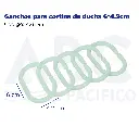 Ganchos para cortina de ducha 6*4.2cm