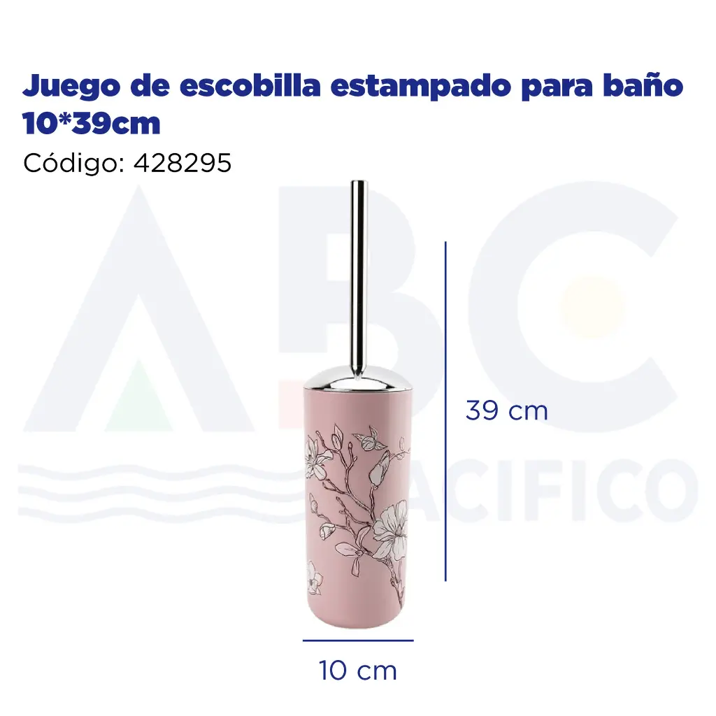 Juego de escobilla estampado para baño 10*39cm
