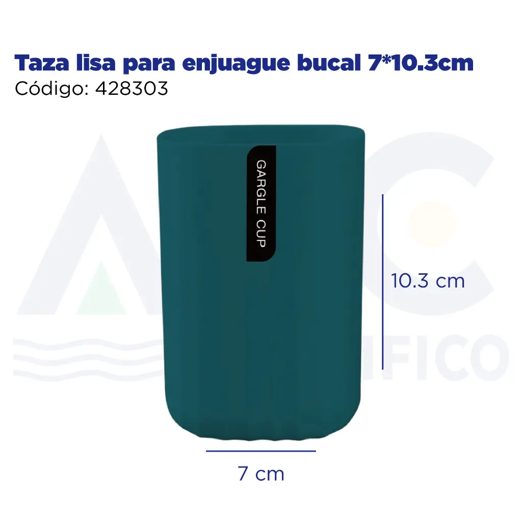 Taza lisa para enjuague bucal 7*10.3cm