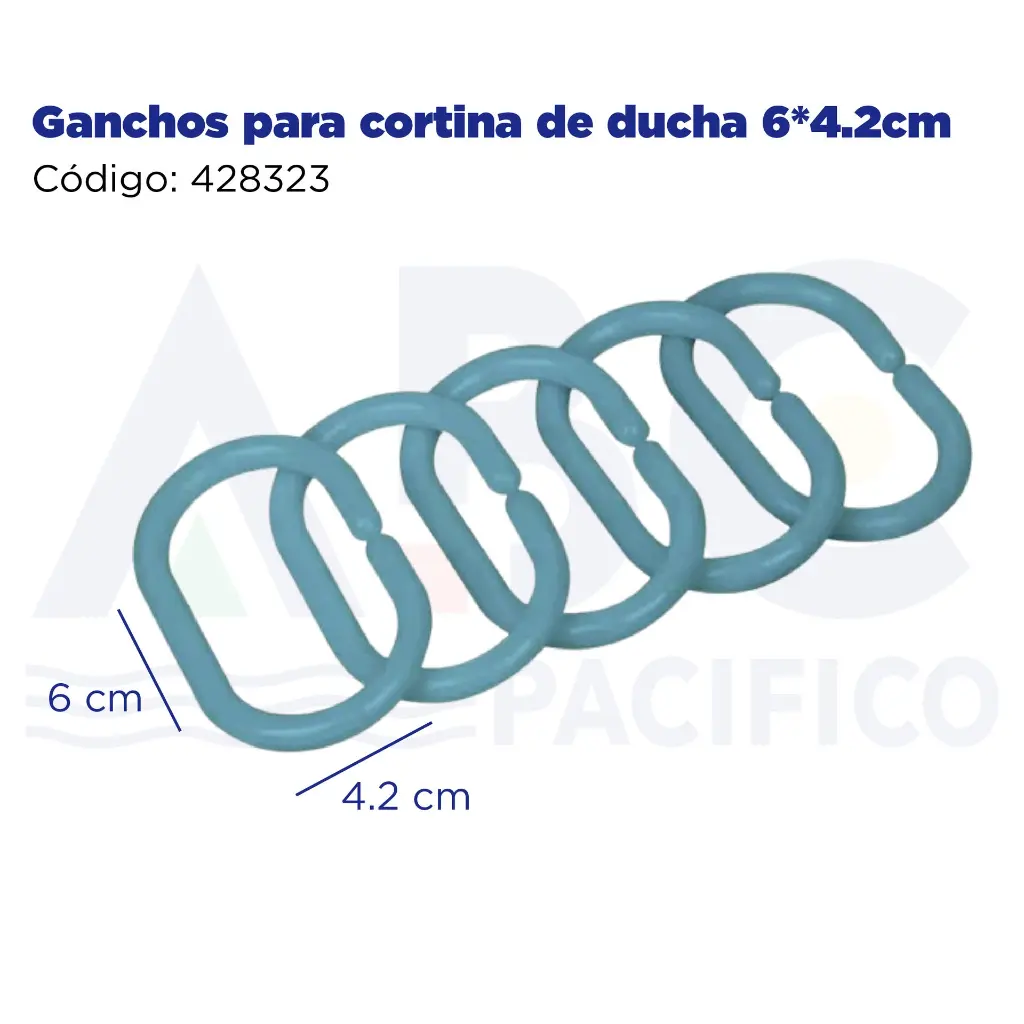 Ganchos para cortina de ducha 6*4.2cm