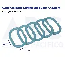 Ganchos para cortina de ducha 6*4.2cm