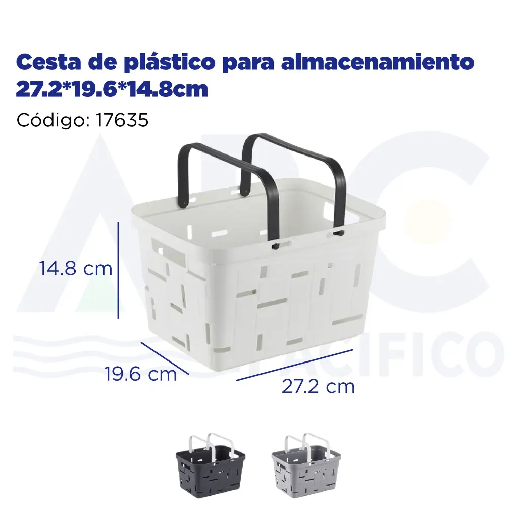 Cesta de plástico para almacenamiento 7.2*19.6*14.8cm