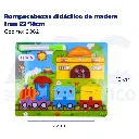 Rompecabezas didáctico de madera tren 22*18cm