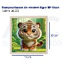 Rompecabezas de madera tigre 10*10cm