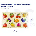 Rompecabezas didáctico de madera frutas 30*18cm