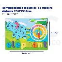 Rompecabezas didáctico de madera elefante 29.8*22.2cm
