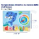 Rompecabezas didáctico de madera delfín 29.8*22.2cm