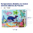 Rompecabezas didáctico de madera animales marinos 29.7*22.3cm