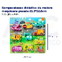 Rompecabezas didáctico de madera maquinaria pesada 22.5*22.5cm