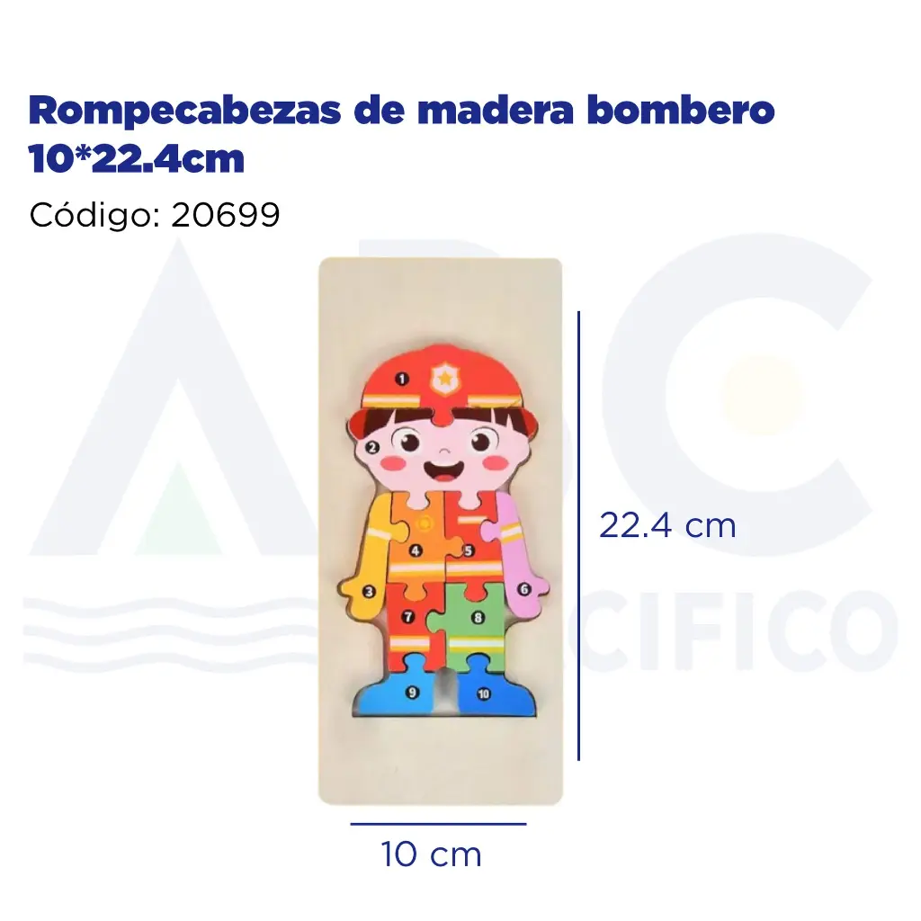 Rompecabezas de madera bombero 10*22.4cm