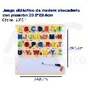 Juego didáctico de madera abecedario con pizarrón 29.8*29.8cm
