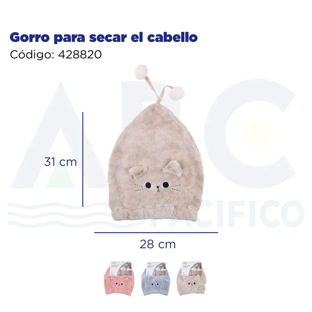 Gorro para secar el cabello