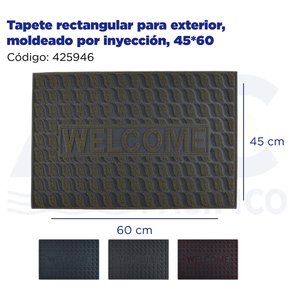 [425946] Tapete rectangular para exterior,moldeado por inyección,  45*60