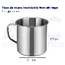 Taza de acero inoxidable 9cm sin tapa