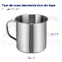 Taza de acero inoxidable 8cm sin tapa