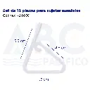 Set de 12 pinzas para sujetar manteles