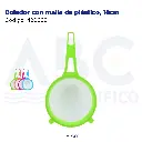 Colador con malla de plástico, 18cm