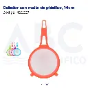 Colador con malla de plástico, 14cm