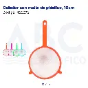 Colador con malla de plástico, 10cm