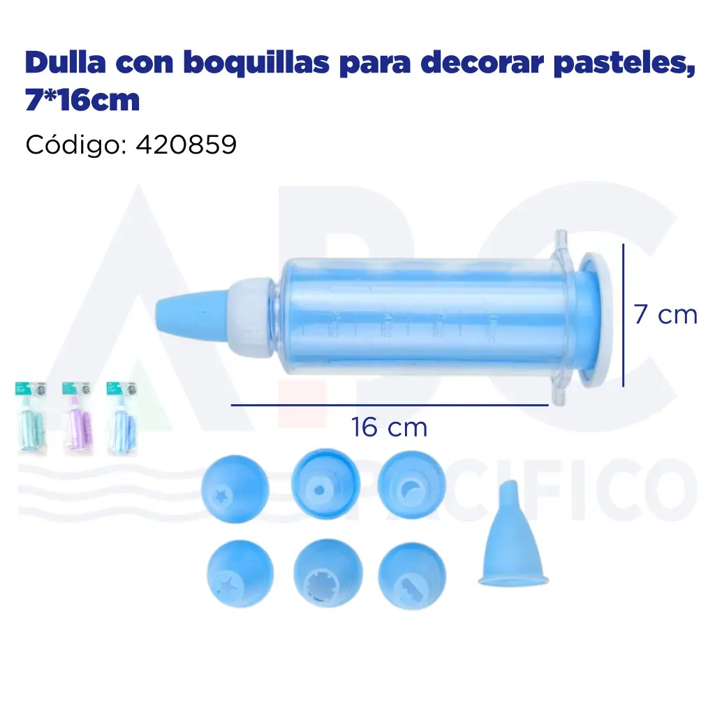 Dulla con boquillas para decorar pasteles, 7*16cm