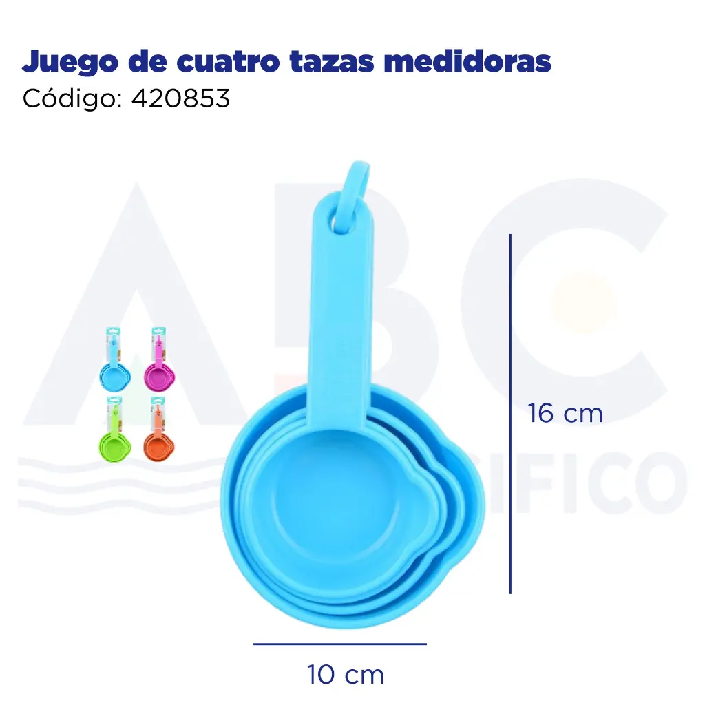 Juego de cuatro tazas medidoras