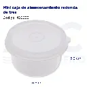 Mini caja de almacenamiento redonda de tres