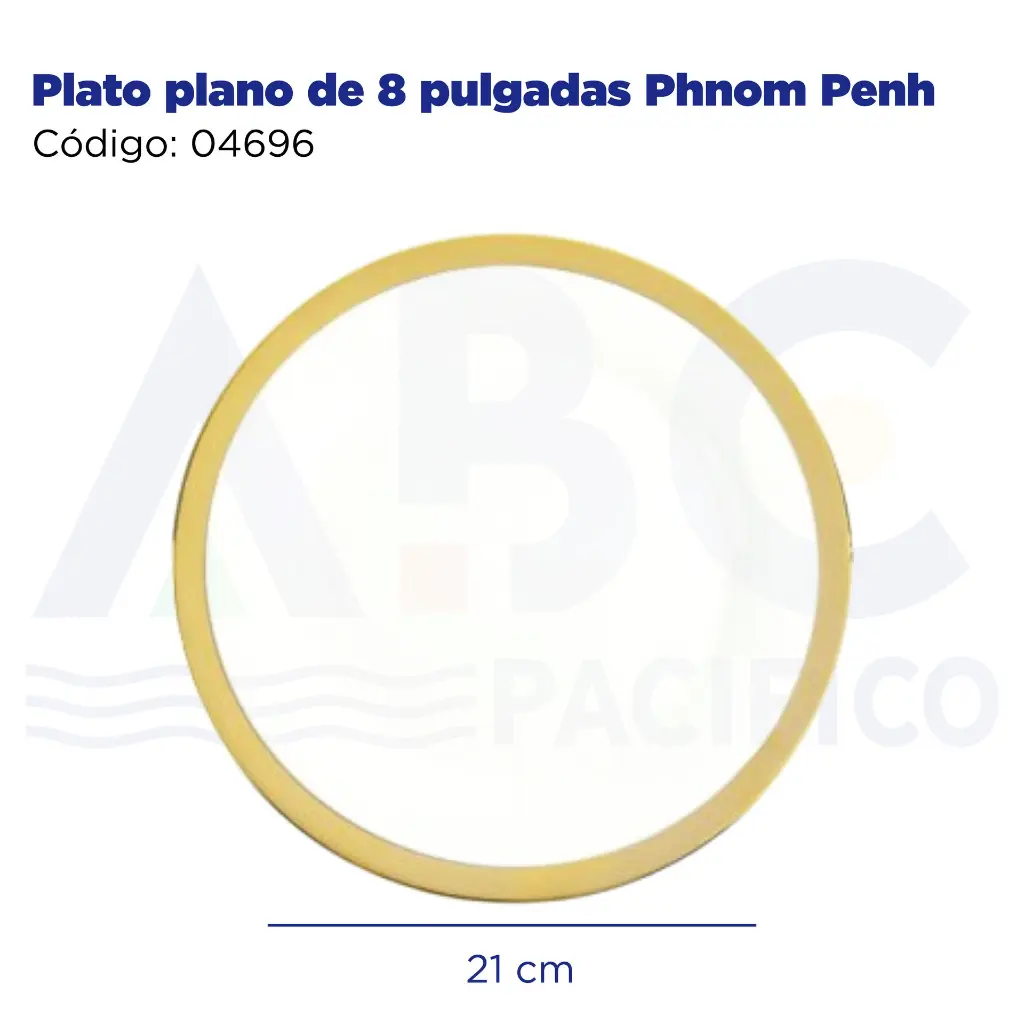 Plato plano de 8 pulgadas Phnom Penh