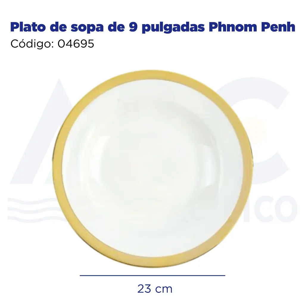 Plato de sopa de 9 pulgadas Phnom Penh