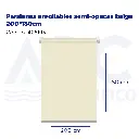Persianas enrollables semi-opacas beige 200*180cm