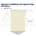 Persianas enrollables semi-opacas beige 180*180cm