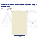 Persianas enrollables semi-opacas beige 80*180cm