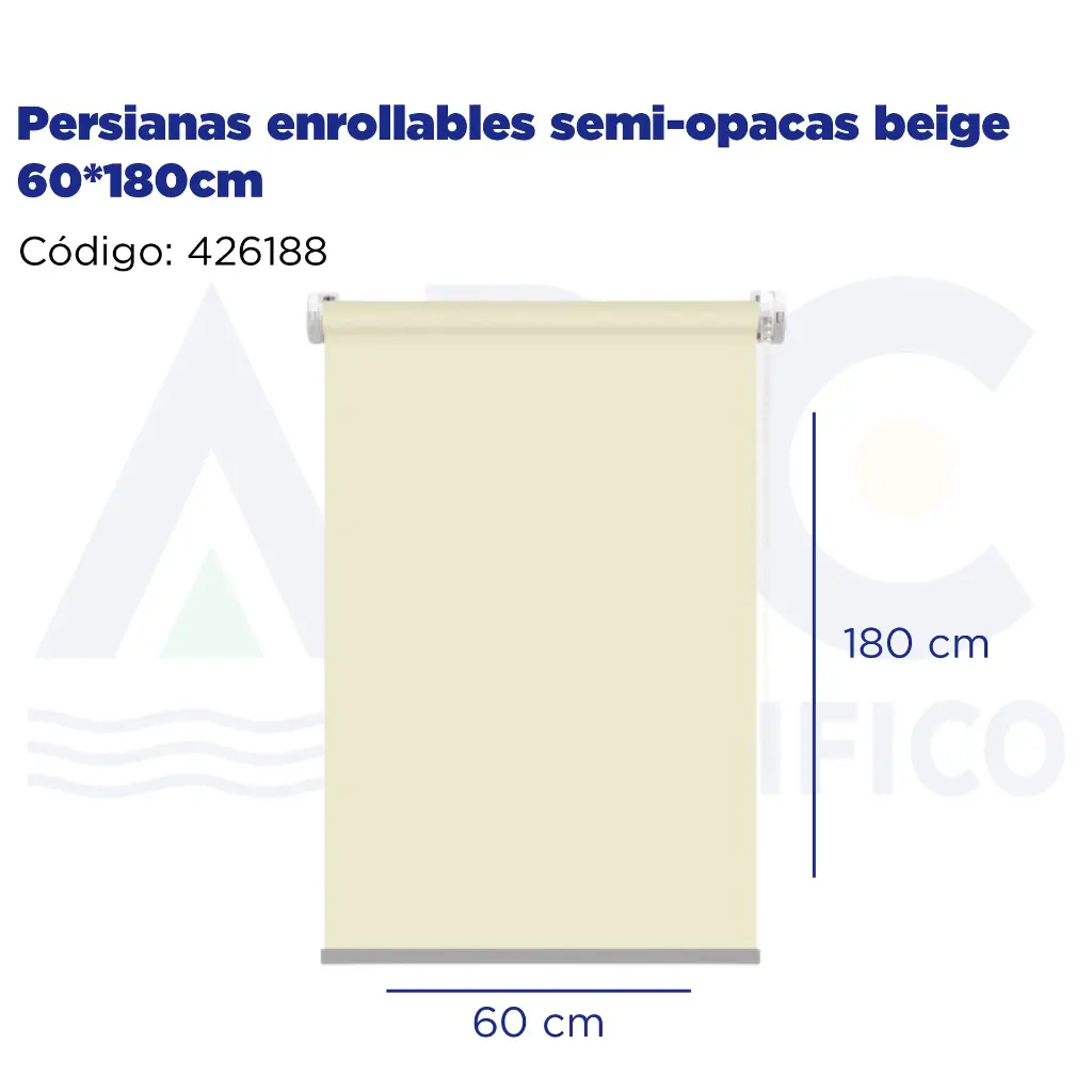 Persianas enrollables semi-opacas beige 60*180cm