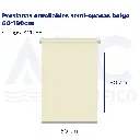 Persianas enrollables semi-opacas beige 60*180cm