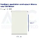 Persianas enrollables semi-opacas blanco roto 150*180cm