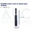 Espátula punta curva en nylon negro 32*4cm