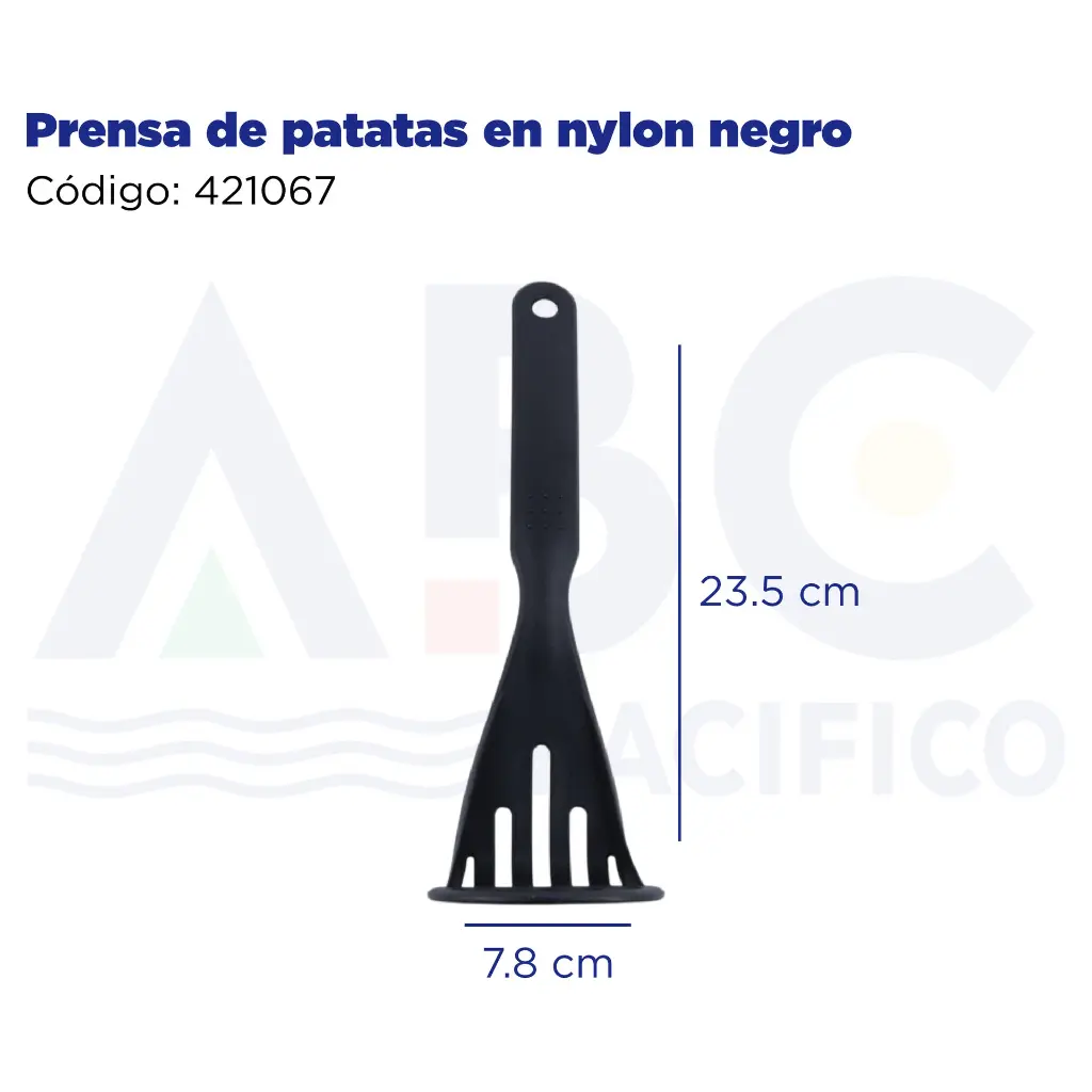 Prensa de patatas en nylon negro