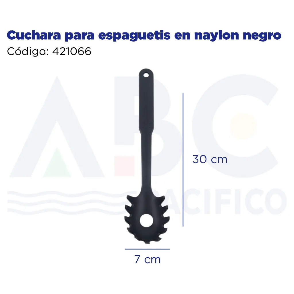 Cuchara para espaguetis en naylon negro