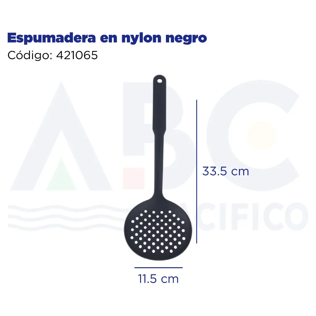 Espumadera en nylon negro