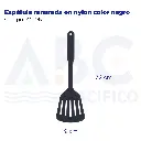Espátula ranurada en nylon color negro