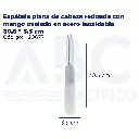 Espátula plana de cabeza redonda con mango ovalado en acero inoxidable 30.5 * 3.5 cm