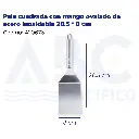 Pala cuadrada con mango ovalado de acero inoxidable 28.5 * 8 cm