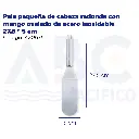 Pala pequeña de cabeza redonda con mango ovalado de acero inoxidable 27.5 * 5 cm