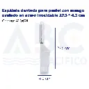 Espátula dentada para pastel con mango ovalado en acero inoxidable 27.5 * 4.3 cm
