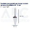Espátula para pastel con mango ovalado en acero inoxidable 26 * 6 cm