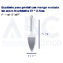 Espátula para pastel con mango ovalado en acero inoxidable 27 * 5.5cm