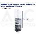 Rallador triple uso con mango ovalado en acero inoxidable 29*8.8cm
