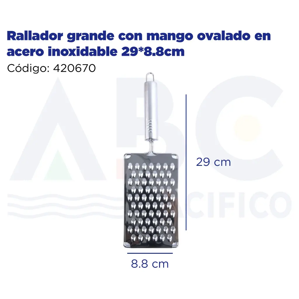 Rallador grande con mango ovalado en acero inoxidable 29*8.8cm