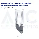 Prensa de ajo con mango ovalado de acero inoxidable 19 * 5.2cm